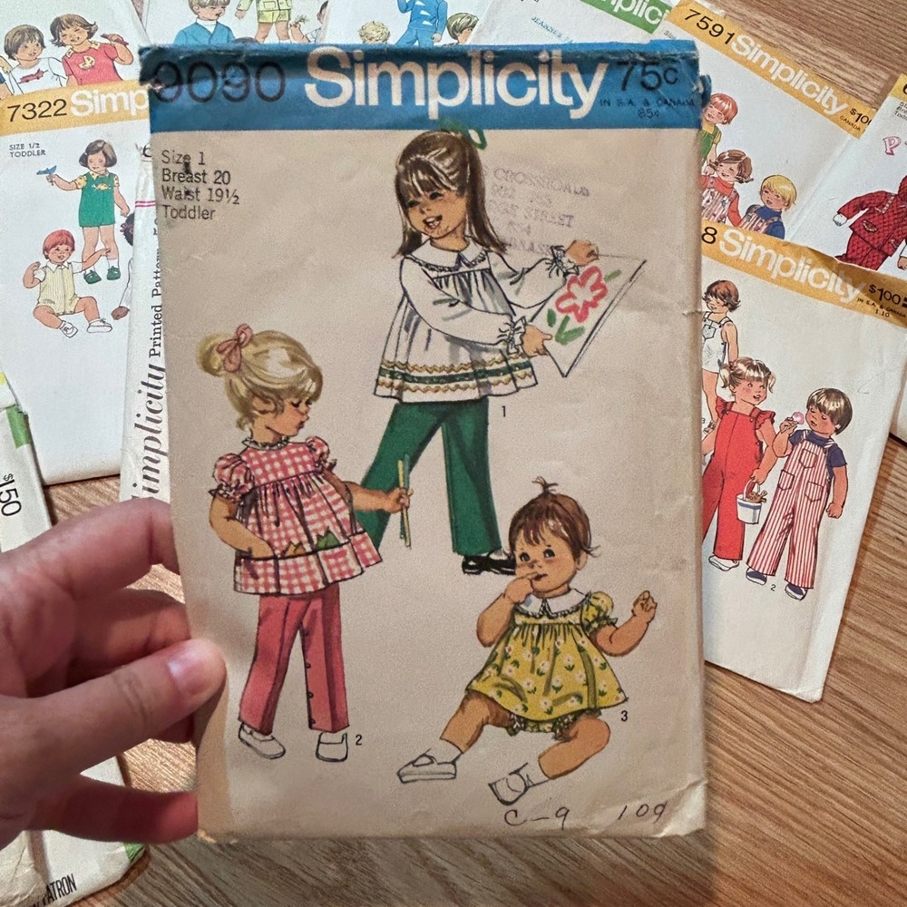 Vintage Simplicity McCalls Childrens Sewing Patterns Lot 1960s 1970s Toddler Kid - Picture 4 of 14